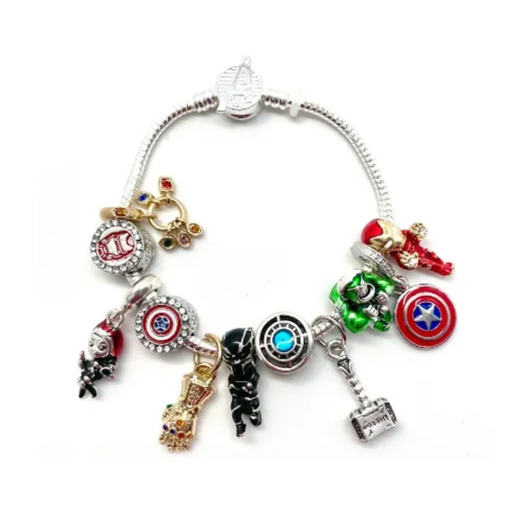 Marvel Charm Bracelet - Silver and Multicolor